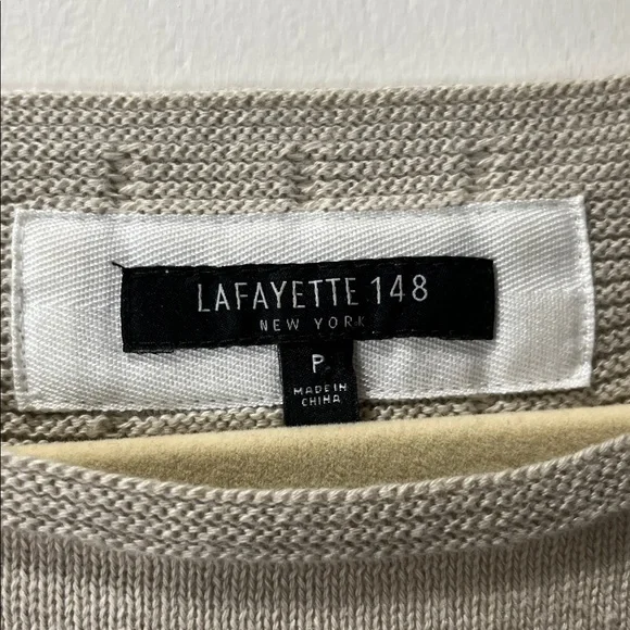 Lafayette 148 Cream Textured Sweater Vest - Picture 2 of 7